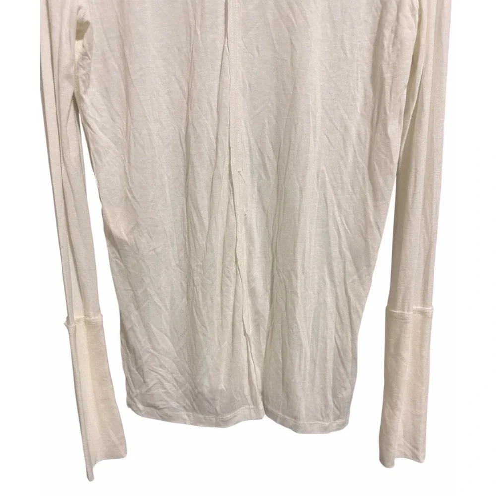 Free People We the Free Fresh & Clean Long Sleeve Top Ivory‎ Women's Size Small